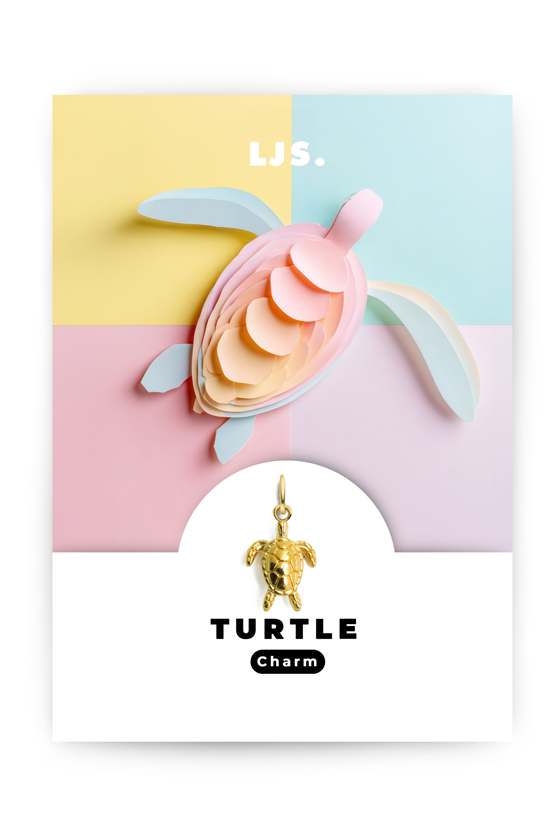 Goldener Schildkröten-Charm TURTLE