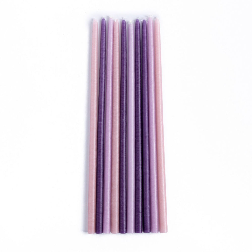 10 feine handgezogene Kerzen aus der Provence  – Maison Pechavy -VIOLETT MIX