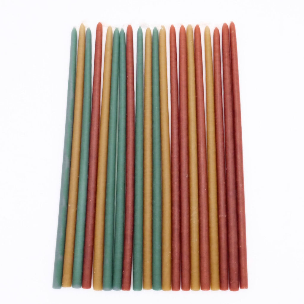 Frz. feine Kerzen Set mit 20 Kerzen - TERRACOTTA - handmade in Provence