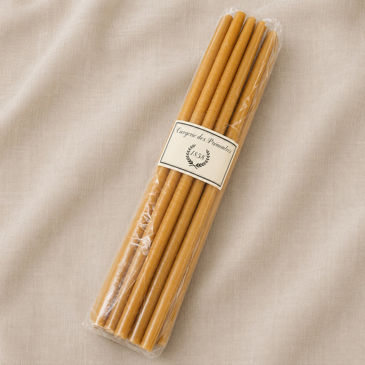Dünne Stabkerzen 30 cm · 25er-Set – Honig von La Ciergerie des Prémontrés