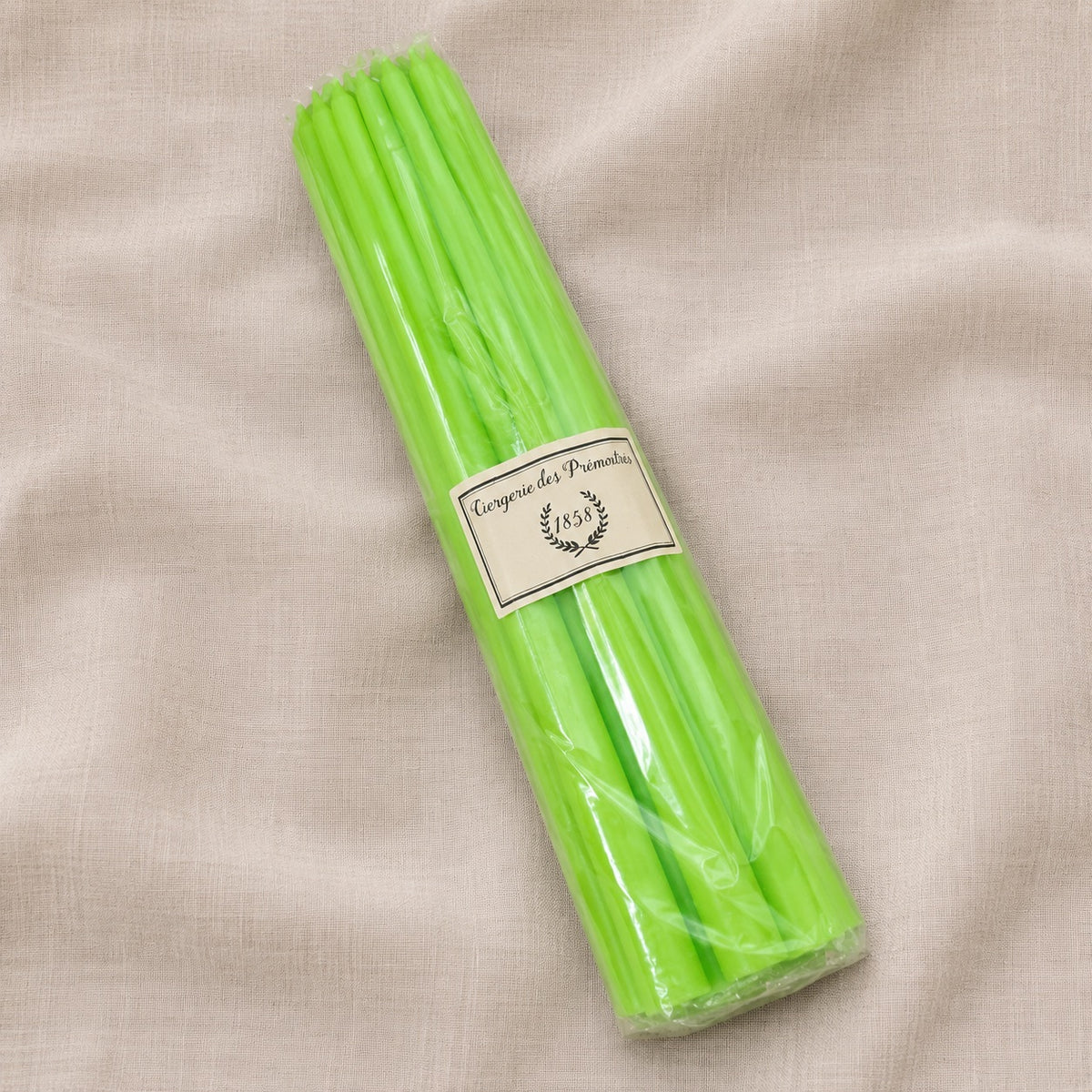 Dünne Stabkerzen 30 cm · 25er-Set – Neongrün von La Ciergerie des Prémontrés