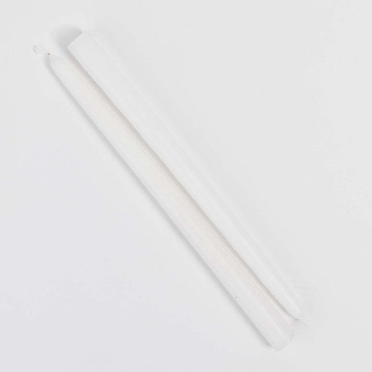 Frz. Kerzenduo handmade in France - WHITE
