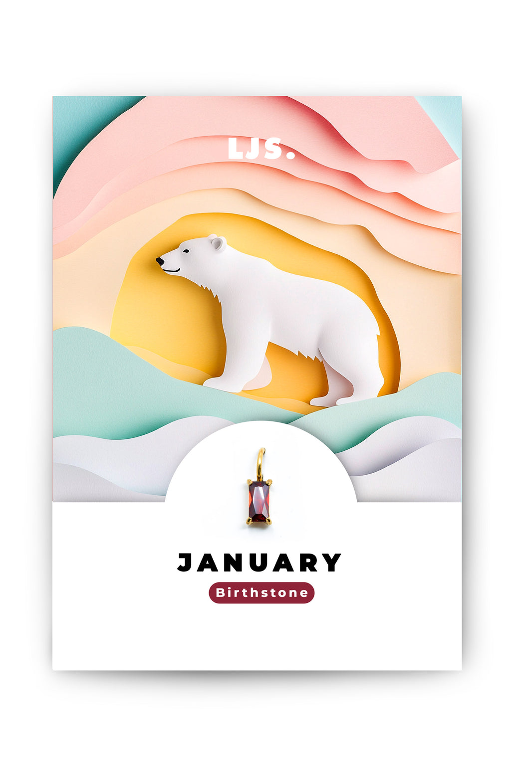 Goldener Geburtsstein-Charm für Januar