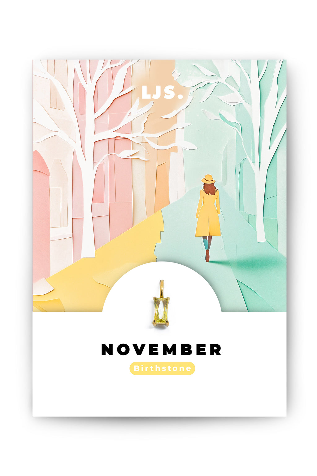 Goldener Geburtsstein-Charm für November