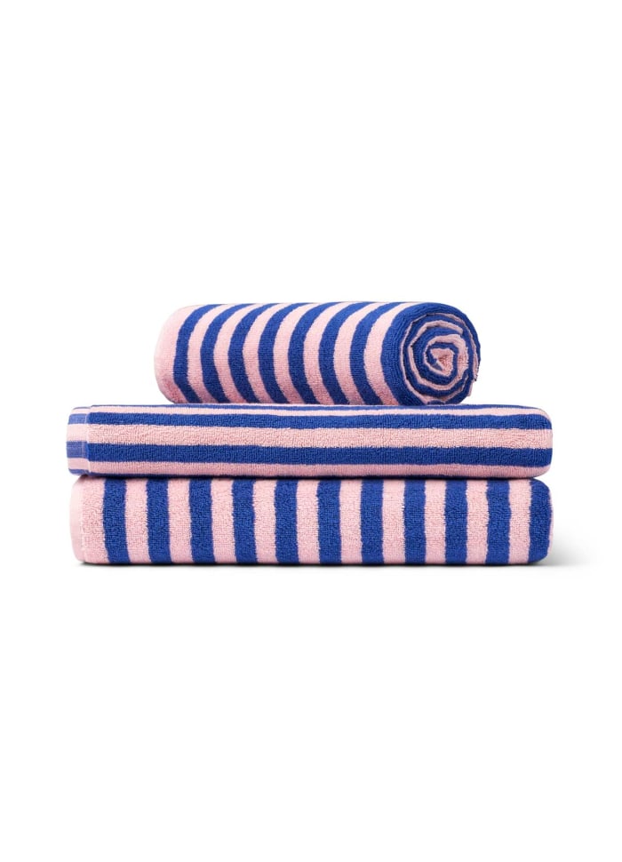 Frotté BADE-/ SAUNA HANDTUCH DELUXE ♡ Rosa/ Dazzling Blue 100x150 cm