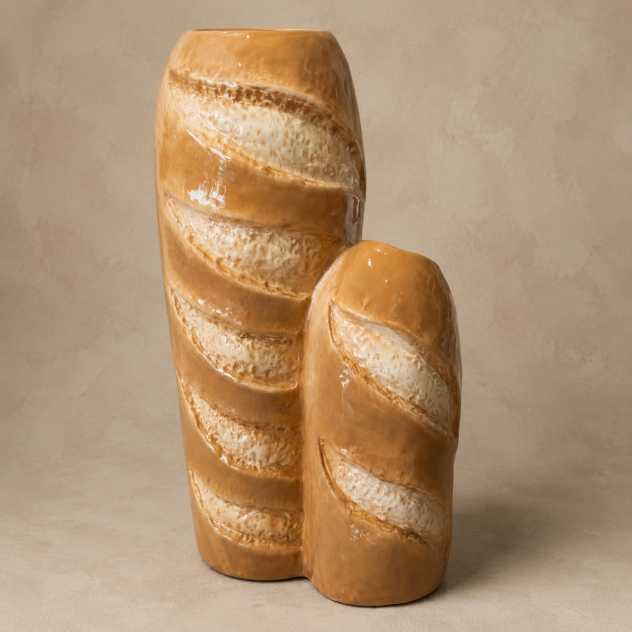 Keramik-Doppelvase Baguette – Vorderansicht