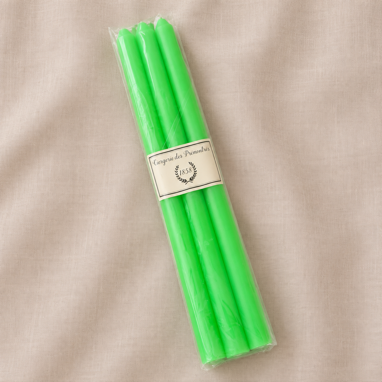 La Ciergerie des Prémontrés - Stabkerzen 30 cm · 6er Set – Vibrant Green