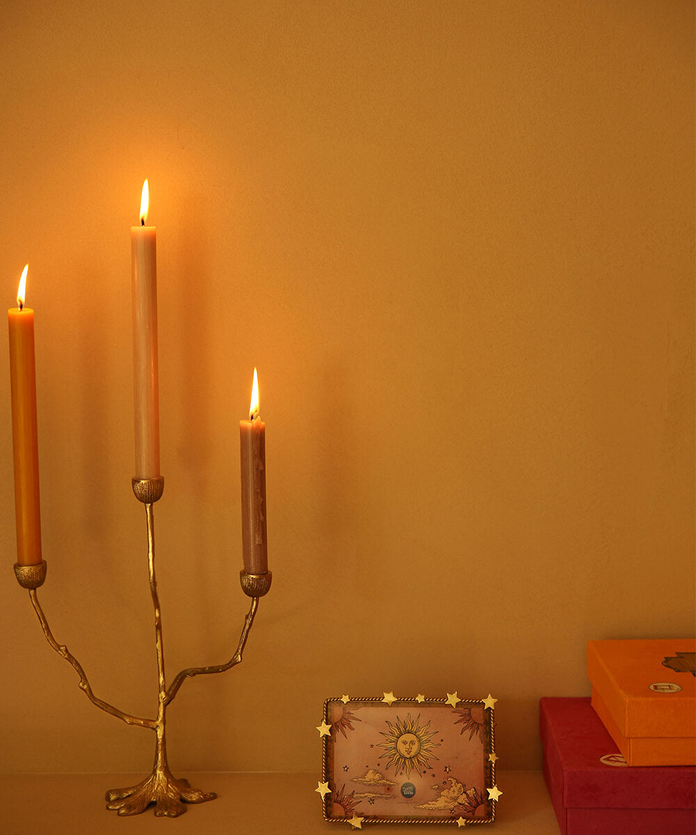 Misty Triple – Candle Holder aus recyceltem Messing (3-armig)