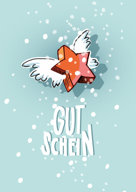 Weihnachtskarte KUBI Gutschein von illi – nobis design
