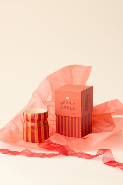 Paddywax Cabana Spiced Apple, Rot/Koralle: Originalaufnahme mit Geschenkverpackung