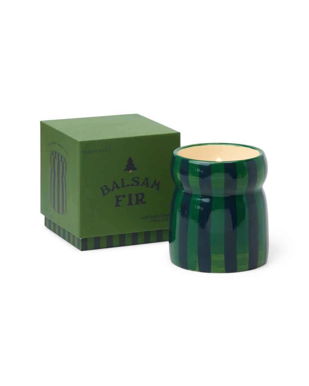 Paddywax Cabana Balsam Fir, Grün/Navy: Duftkerze und Produktdetails