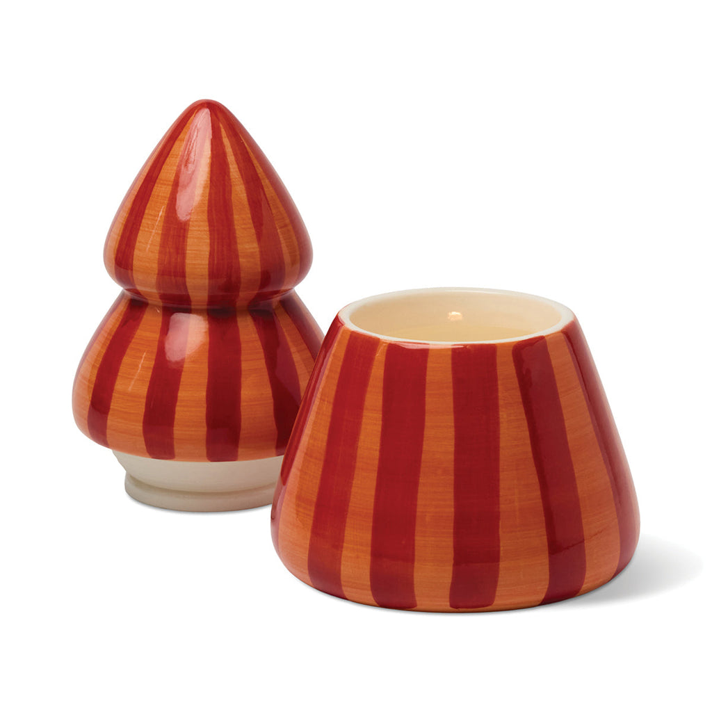 Paddywax Cabana Christmas Weihnachtsbaum Rot/Koralle – Spiced Apple geöffnet