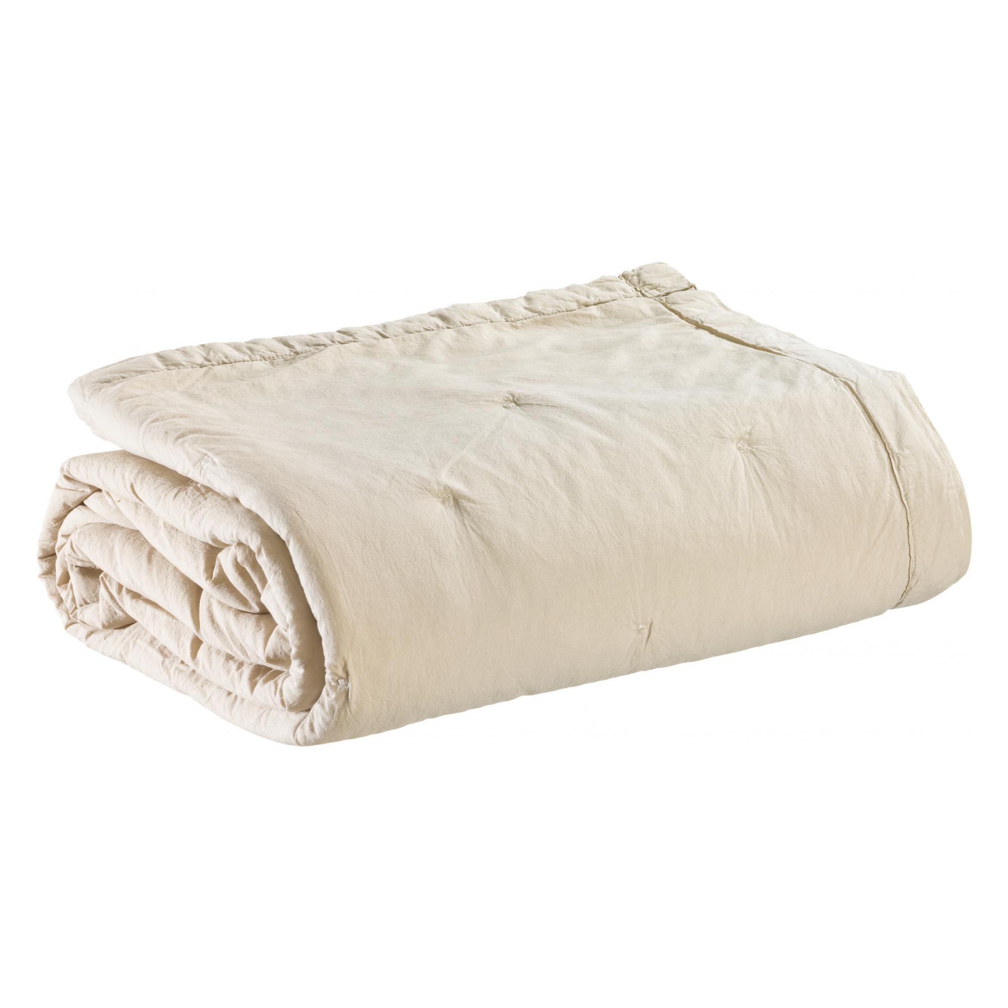CLAIRE leichter Bettüberwurf made in Portugal *NATURAL/ BEIGE* 180x260