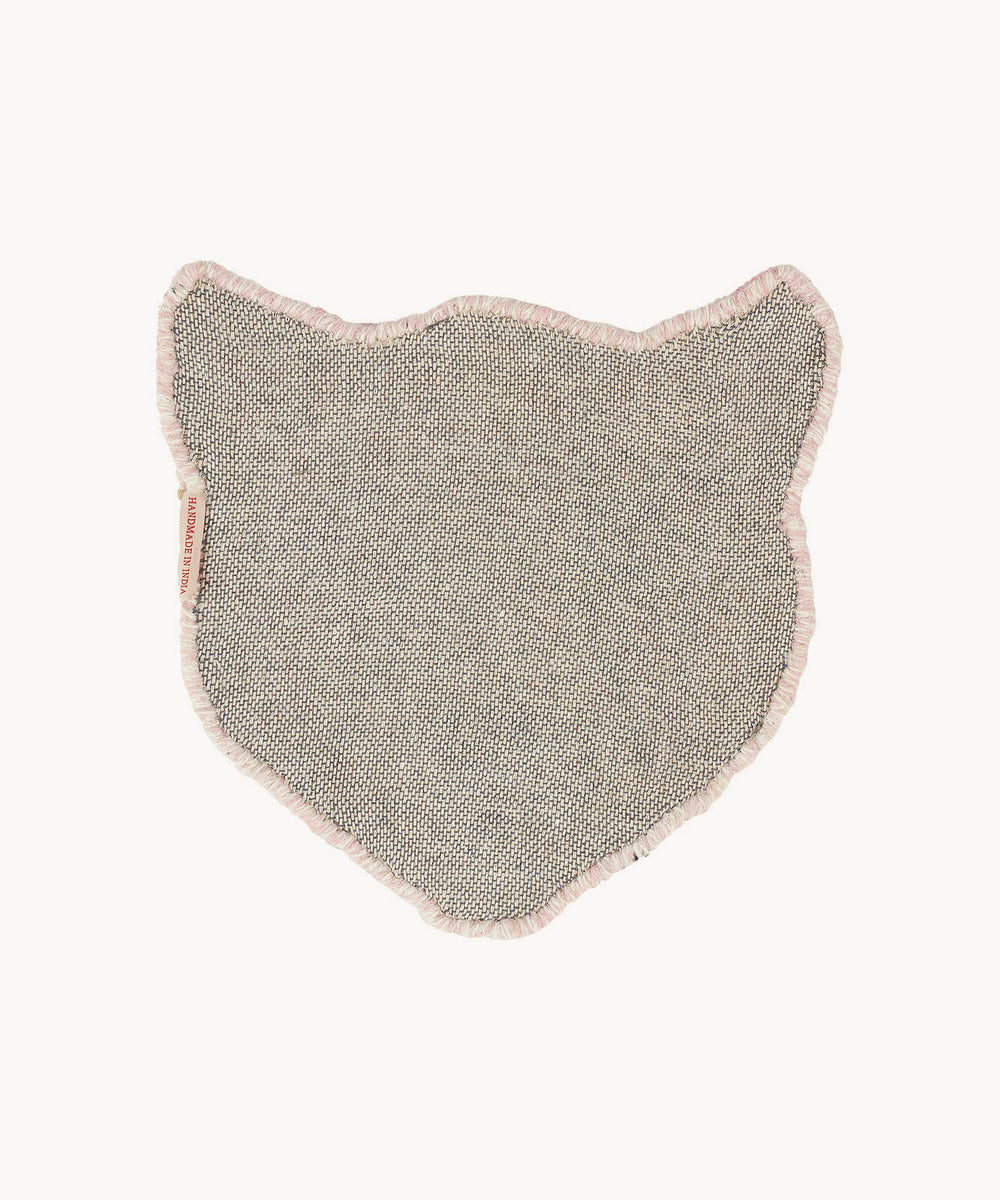 🐆 Tapis Amis „Pinky Leopard“ – handgetufteter Wollteppich/ Sitzkissen