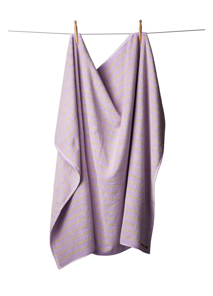 Frotté BADE-/ SAUNA HANDTUCH DELUXE ♡ Lavender/ Neongelb 100x150 cm