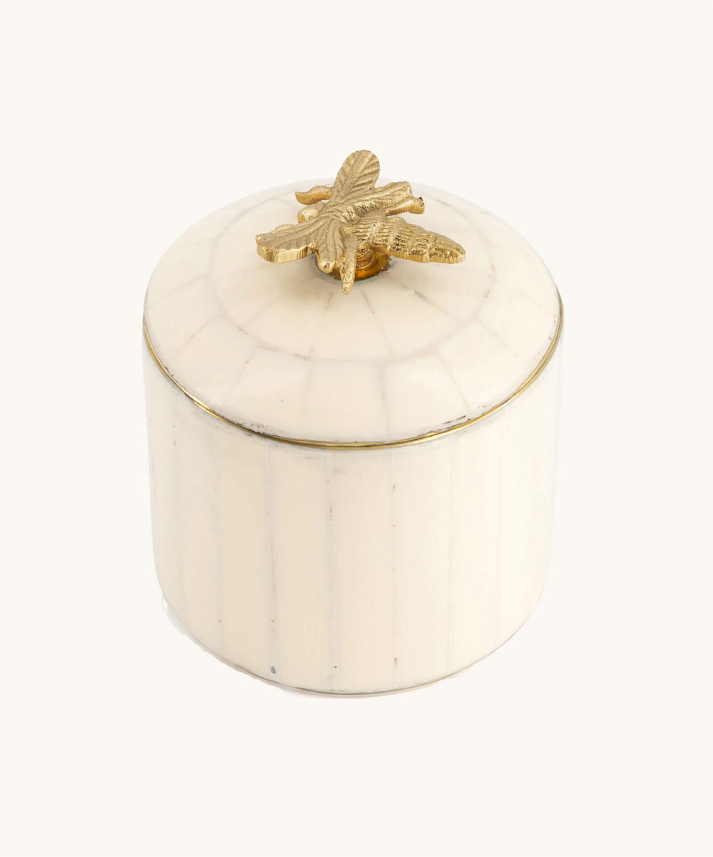 Boîte à bijoux “Reine des Abeilles” – Schmuckdose Groß (9,5 × 9,5 × 11 cm)