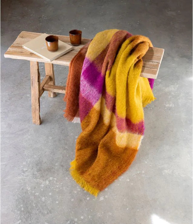 Mohair-Plaid Carreaux Colline – Wohnansicht