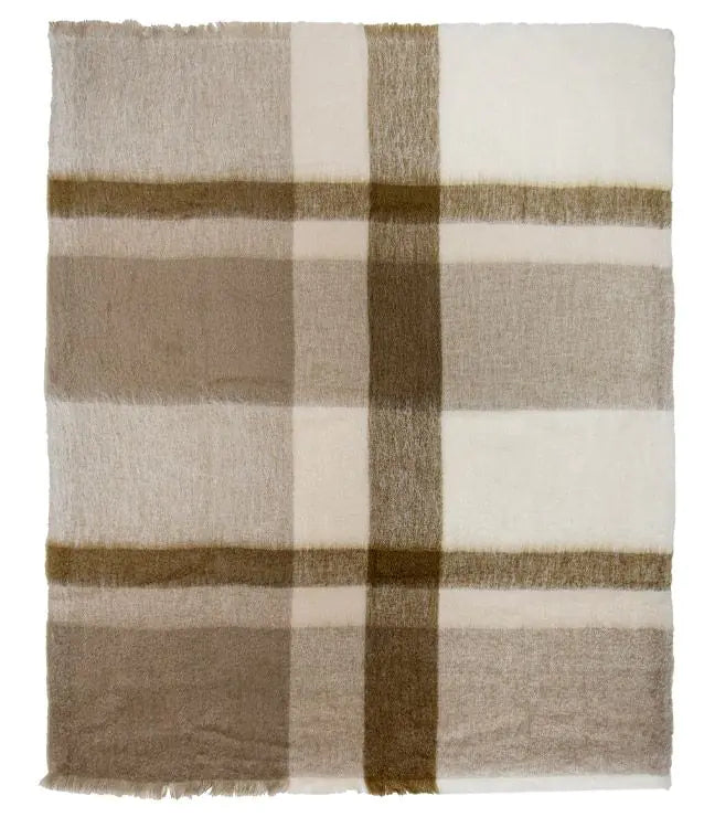 Mohair-Plaid Carreaux Pyrenees – Detailansicht 3