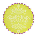 Jacquard Français Rundes Tischset „Rivière“ - Vibrant yellow