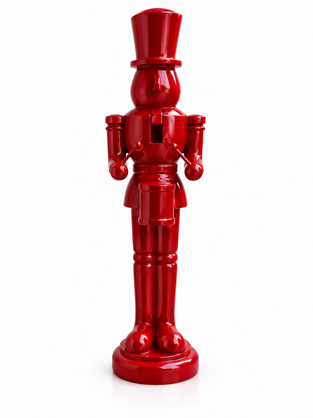 Deko-Nussknacker mit Trommel – Rot, 60 cm – Produktansicht