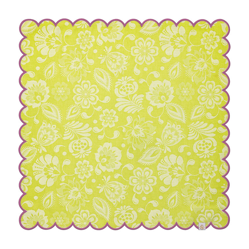 Jacquard Français Serviette „Fête“ Rosé Vibrant