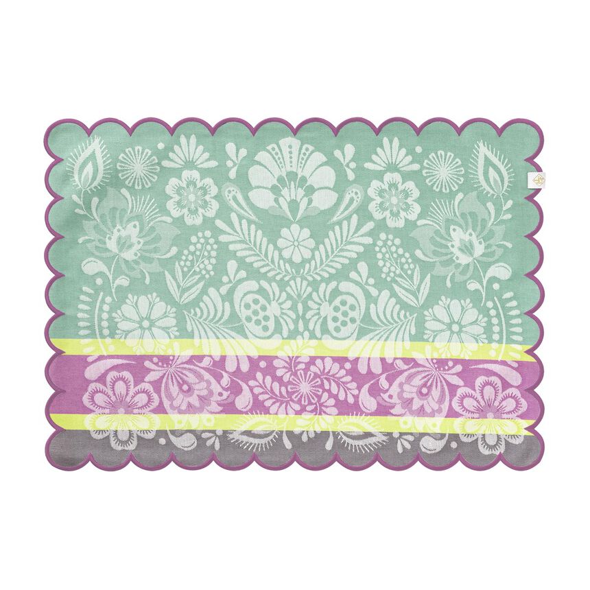 Jacquard Français Tischset „Jardin“ rechteckig - Mint