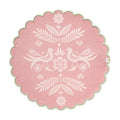 Jacquard Français Rundes Tischset „Rivière“ - Rosé