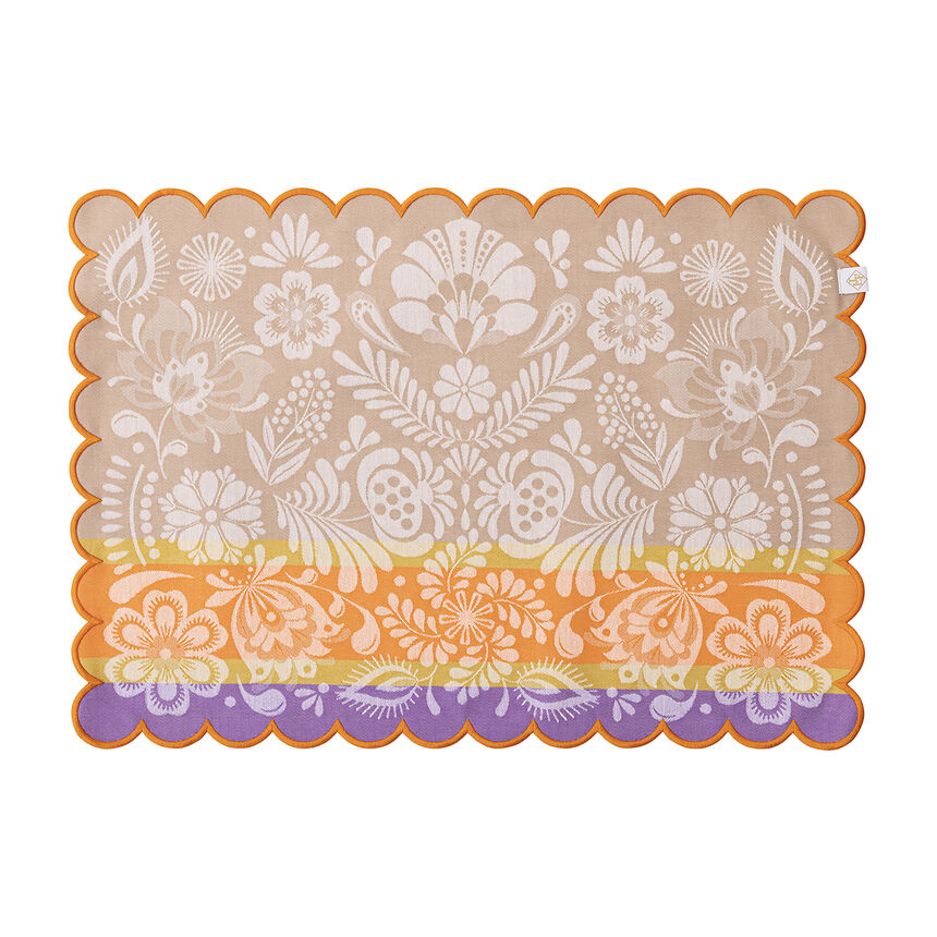 Jacquard Français Tischset „Jardin“ rechteckig - Beige