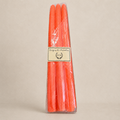 Handgezogene Stabkerzen 30 cm · 6er-Set – Koralle von La Ciergerie des Prémontrés
